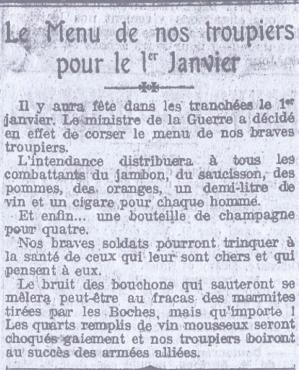 1 janvier 1914 le menu des troupiers compresse